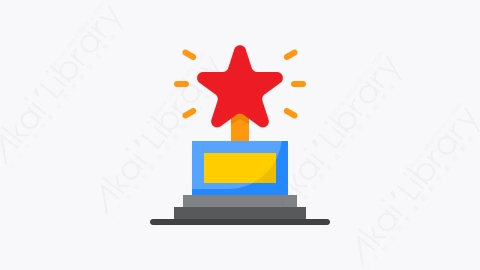 图片素材-047-奖杯trophy扁平卡通奖项元素图标