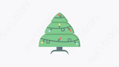 图片素材-048-圣诞树christmas_tree扁平卡通圣诞节元素图标