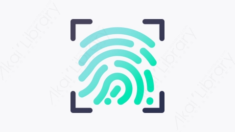 图片素材-048-指纹fingerprint扁平卡通保护和安全元素图标