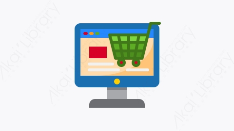 图片素材-048-网上商店online_store扁平卡通商务业务启动元素图标