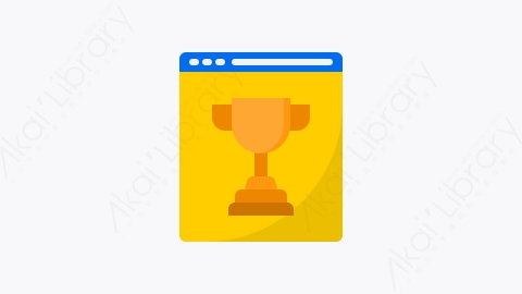 图片素材-048-奖杯trophy扁平卡通营销和SEO元素图标