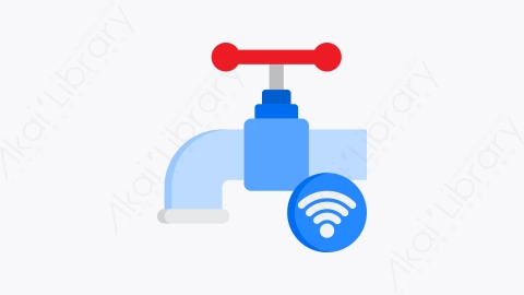 图片素材-048-水龙头water_tap扁平卡通智能家居元素图标