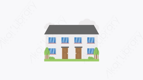 图片素材-049-公寓apartment扁平卡通房屋建筑图标