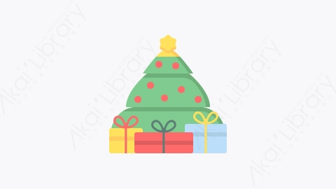 图片素材-049-圣诞树christmas_tree扁平卡通圣诞节元素图标