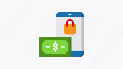 图片素材-049-网上购物online_shopping扁平卡通购物在线元素图标