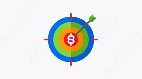图片素材-049-目标target扁平卡通金融商务投资元素图标