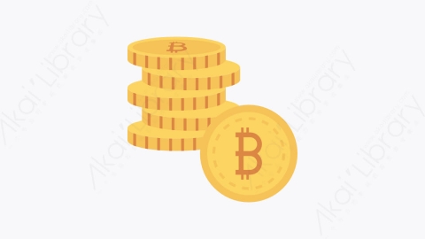 图片素材-050-比特币-44bitcoin扁平卡通比特币区块链和加密货币元素图标