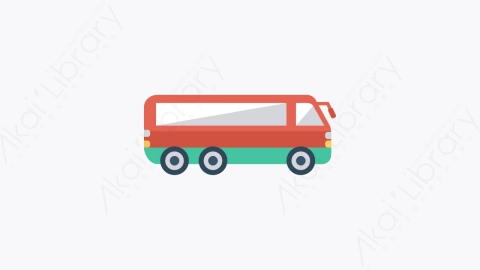 图片素材-050-总线-5bus扁平卡通交通工具图标元素