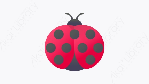 图片素材-050-瓢虫ladybug扁平卡通春季元素图标
