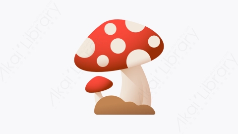 图片素材-050-蘑菇-1mushroom扁平卡通秋天的元素图标