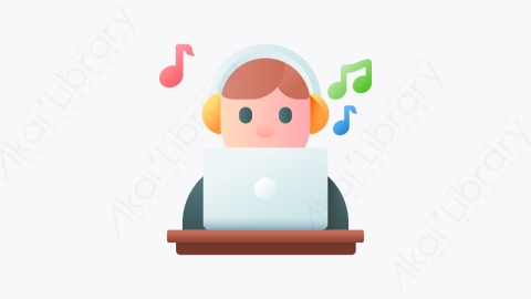 图片素材-050-音乐music扁平卡通工作主页元素图标