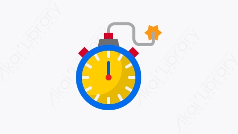 图片素材-050-秒表stopwatch扁平卡通商业和金融的元素图标