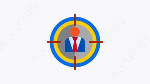 图片素材-050-目标target扁平卡通营销元素图标
