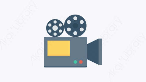 图片素材-050-摄像机videocamera扁平卡通SEO和市场营销图标元素