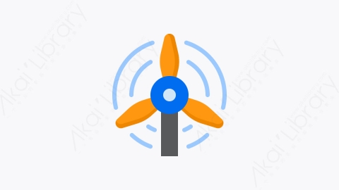 图片素材-050-风力发电wind_power扁平卡通回收站元素图标