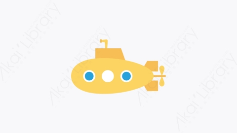 图片素材-051-潜艇submarine扁平卡通交通运输工具图标元素