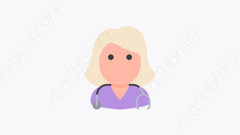 图片素材-052-护士nurse扁平卡通人物头像元素图标