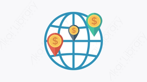 图片素材-053-网络network扁平卡通银行和商务金融业图标元素