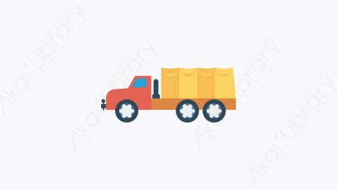 图片素材-054-卡车-8truck扁平卡通交通运输工具图标元素