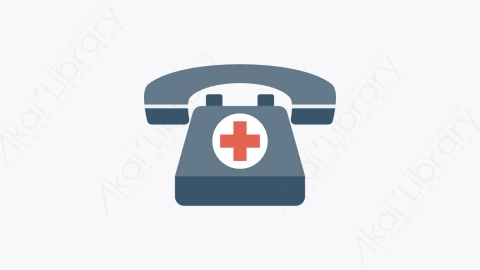 图片素材-056-紧急呼叫emergencycall扁平卡通医疗设施与健康图标元素