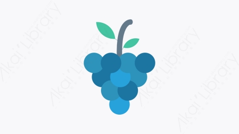 图片素材-057-葡萄grapes扁平卡通食物餐饮元素图标