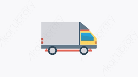 图片素材-058-卡车-14truck扁平卡通交通工具图标元素