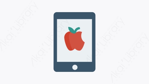 图片素材-059-苹果apple扁平卡通办公设计和打印元素图标