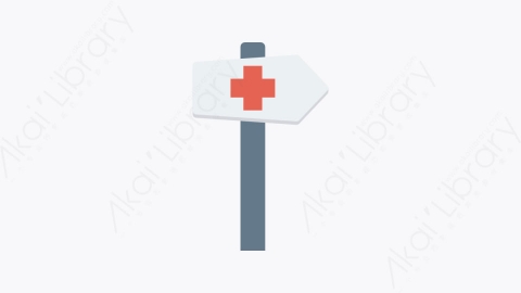 图片素材-059-医院hospital扁平卡通医疗设施与健康图标元素