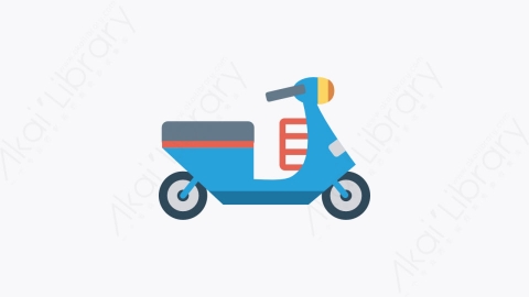 图片素材-061-摩托车-1motorcycle扁平卡通交通工具图标元素