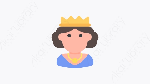 图片素材-061-女王queen扁平卡通人物头像元素图标