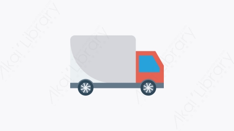 图片素材-061-卡车-7truck扁平卡通交通运输工具图标元素