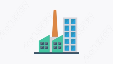 图片素材-062-工厂-5factory扁平卡通城市建筑图标元素