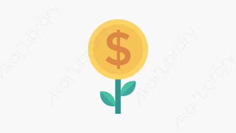 图片素材-062-增长growth扁平卡通银行和商务金融业图标元素