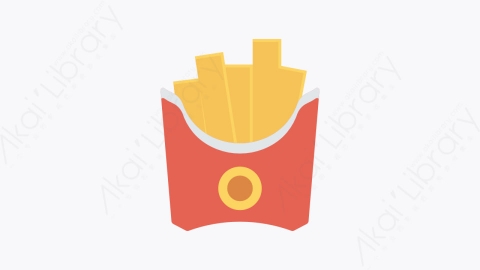 图片素材-063-炸薯条-1frenchfries扁平卡通食物餐饮元素图标