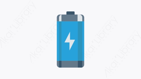 图片素材-064-电池battery卡通扁平移动和智能设备元素图标
