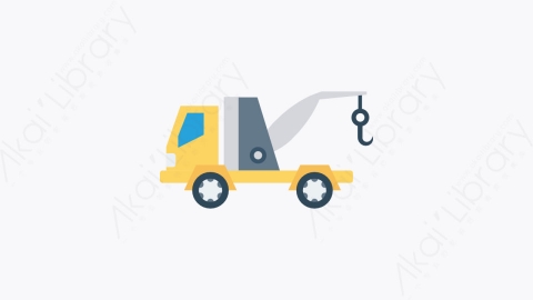 图片素材-065-起重机-3crane扁平卡通交通运输工具图标元素