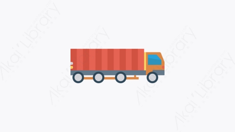 图片素材-065-卡车-13truck扁平卡通交通工具图标元素