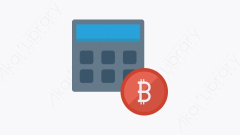 图片素材-066-计算器calculator扁平卡通比特币区块链和加密货币元素图标