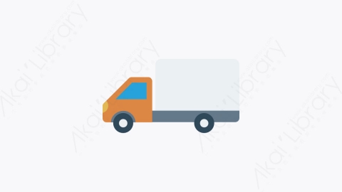 图片素材-066-卡车-3truck扁平卡通交通工具汽车元素图标
