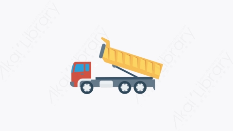 图片素材-066-卡车-5truck扁平卡通交通运输工具图标元素