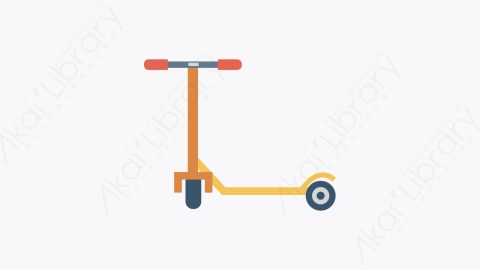 图片素材-067-滑板车-2scooter扁平卡通交通工具图标元素