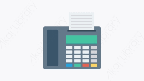 图片素材-068-传真fax扁平卡通银行和商务金融业图标元素