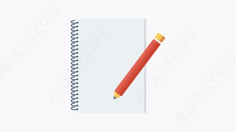 图片素材-069-笔记本notebook扁平卡通学校教育图标元素