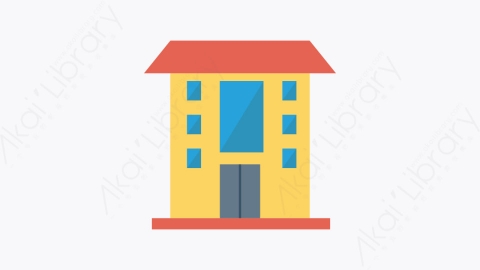 图片素材-069-学校-6school扁平卡通城市建筑图标元素