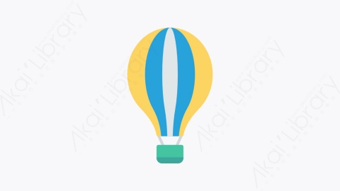 图片素材-070-热气球hotairballoon扁平卡通旅游旅行游记元素图标