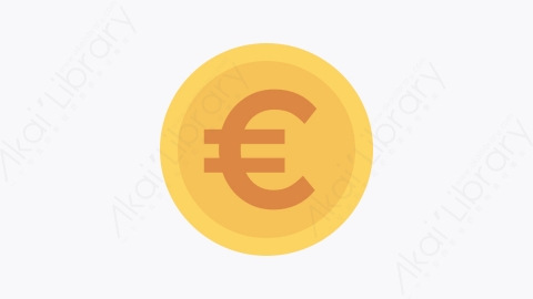 图片素材-071-欧元euro扁平卡通银行和商务金融业图标元素
