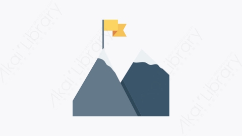 图片素材-071-山区mountains扁平卡通网络市场营销SEO和营销图标元素