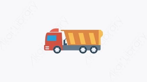 图片素材-073-卡车-4truck扁平卡通交通运输工具图标元素