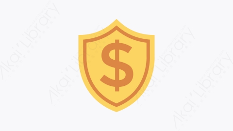 图片素材-076-屏蔽shield扁平卡通银行和商务金融业图标元素