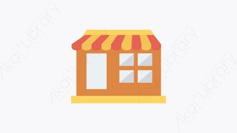 图片素材-077-车间shop扁平卡通城市建筑图标元素
